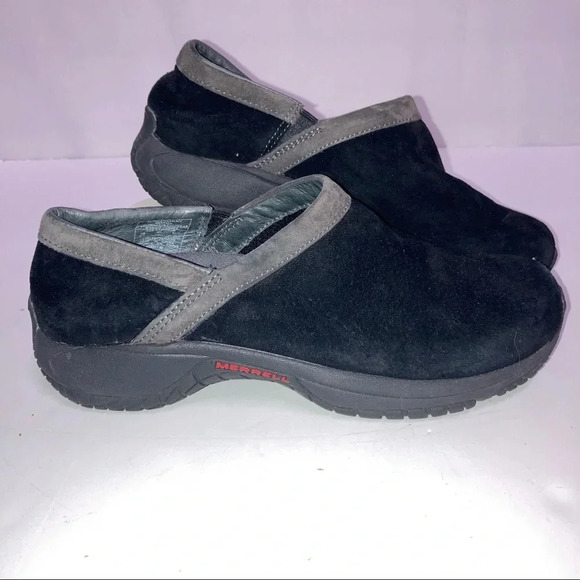 Merrell Women's 6.5 Encore Adams Black/Gray Mule OrthoLite Air Cushion Shoes - Picture 1 of 7
